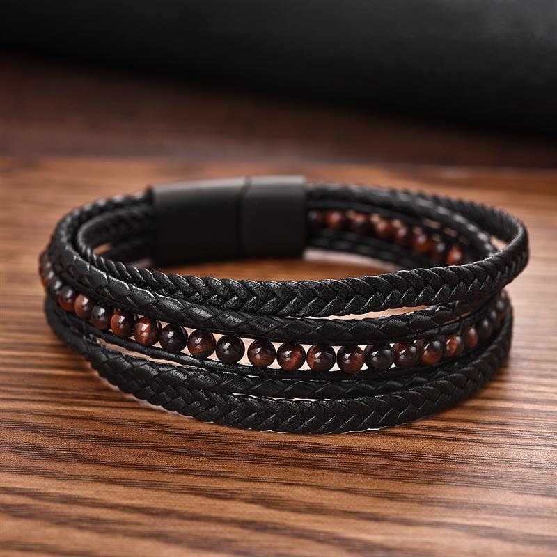 ★OY★L STONE BRACELET - BLACK★正規品/韓国直送料込/人気 Stone Bracelet 8mm | Stretch Stone Bracelet – Rush of Ase